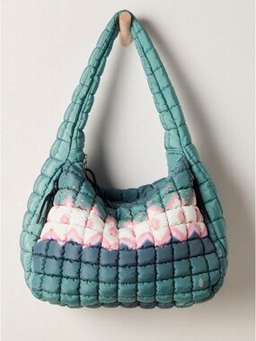 Free People Movement Printed Carryall Bag in Green Glow NWT